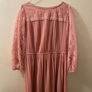 Vintage Pink Lace Dress